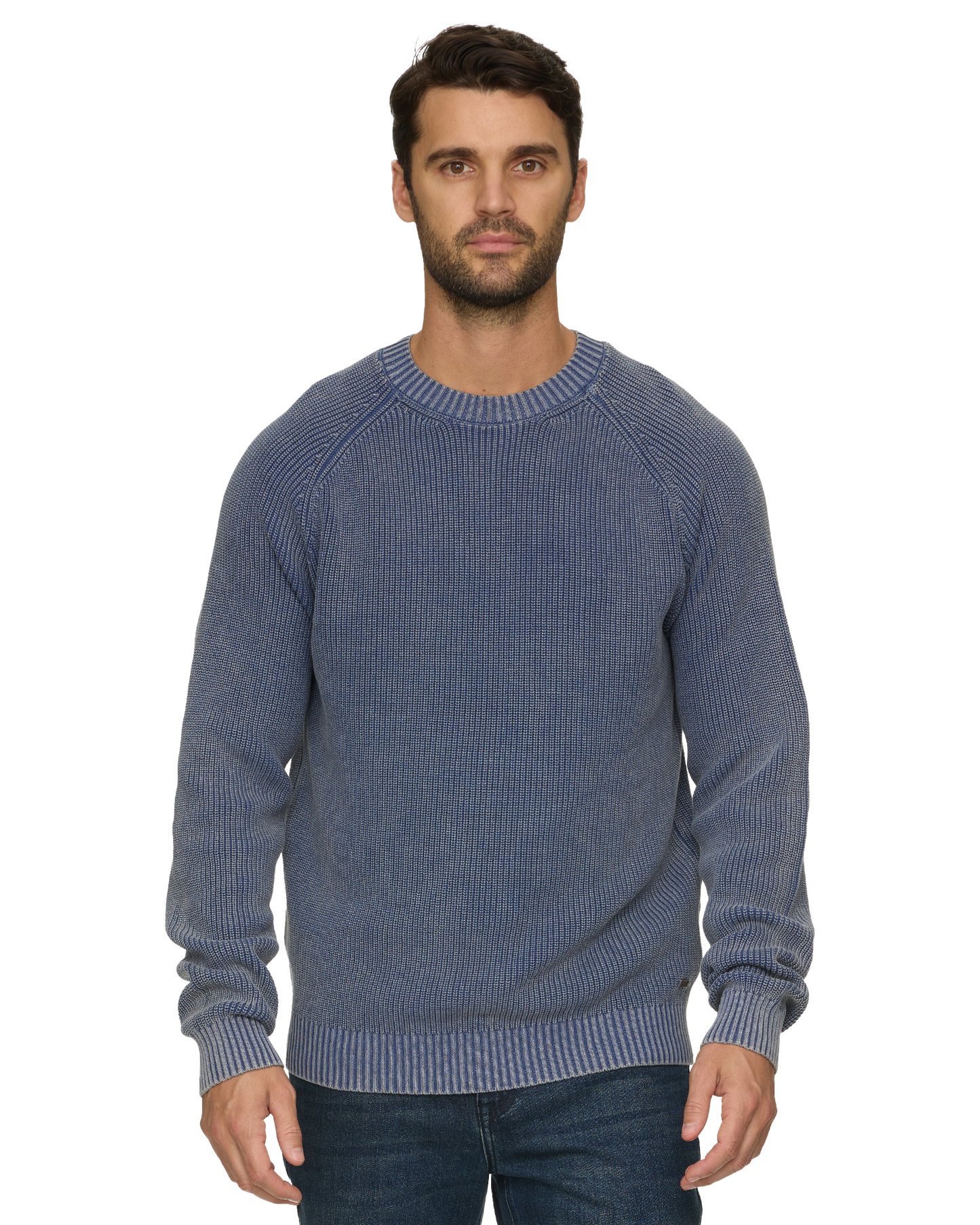 Flag & Anthem Alamosa Acid Wash Crewneck Sweater - Navy