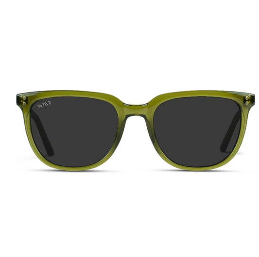 WMP Abner Sunglasses - Crystal Saguaro Green Frame/ Black Lens