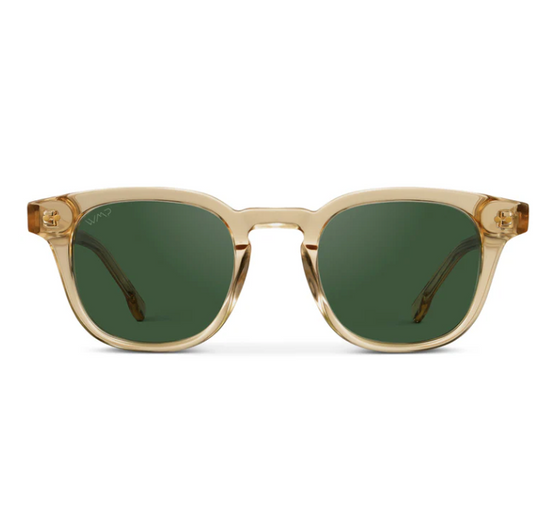 WMP Clark Sunglasses - Crystal Champagne/ Smoke Green Lens