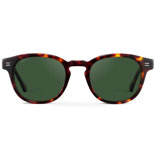 WMP Felix Sunglasses -Amber Tortoise / Smoke Green Lens