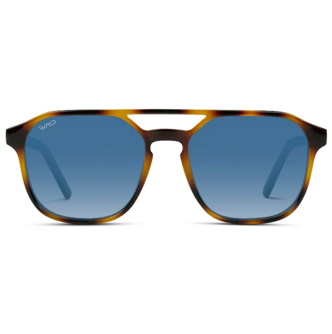 WMP Hunter Sunglasses -Whiskey Brown Tortoise / Gradient Smoke Green Lens