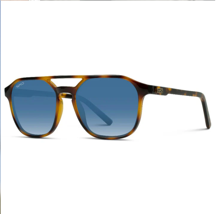 WMP Hunter Sunglasses -Whiskey Brown Tortoise / Gradient Smoke Green Lens