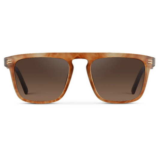 WMP Sawyer Sunglasses -Frosted Oakwood / Brown Gradient Lens
