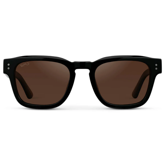 WMP Wayne Sunglasses -Black / Dark Brown Lens