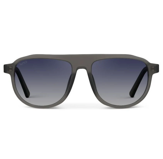 WMP Wyatt Sunglasses -Frosted Graphite / Navy Gradient Lens