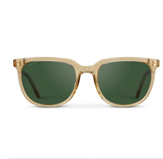 WMP Abner Sunglasses - Yellow Frame/Green Lens