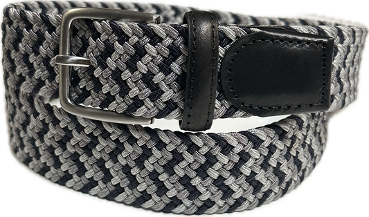 Woven Stretch Belt - Grey Fancy