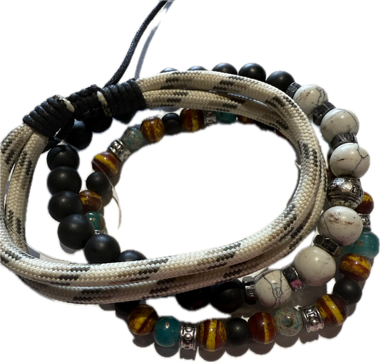 Gypsy Stacked Men's Bracelet - Laces & Jewels