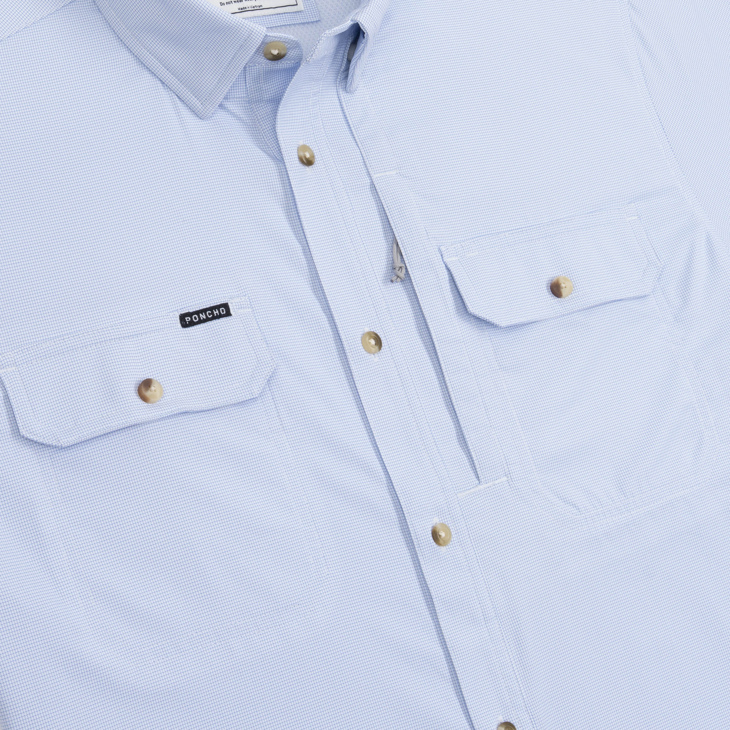 Poncho Outdoors | The Blue Fish | Blue Micro Check