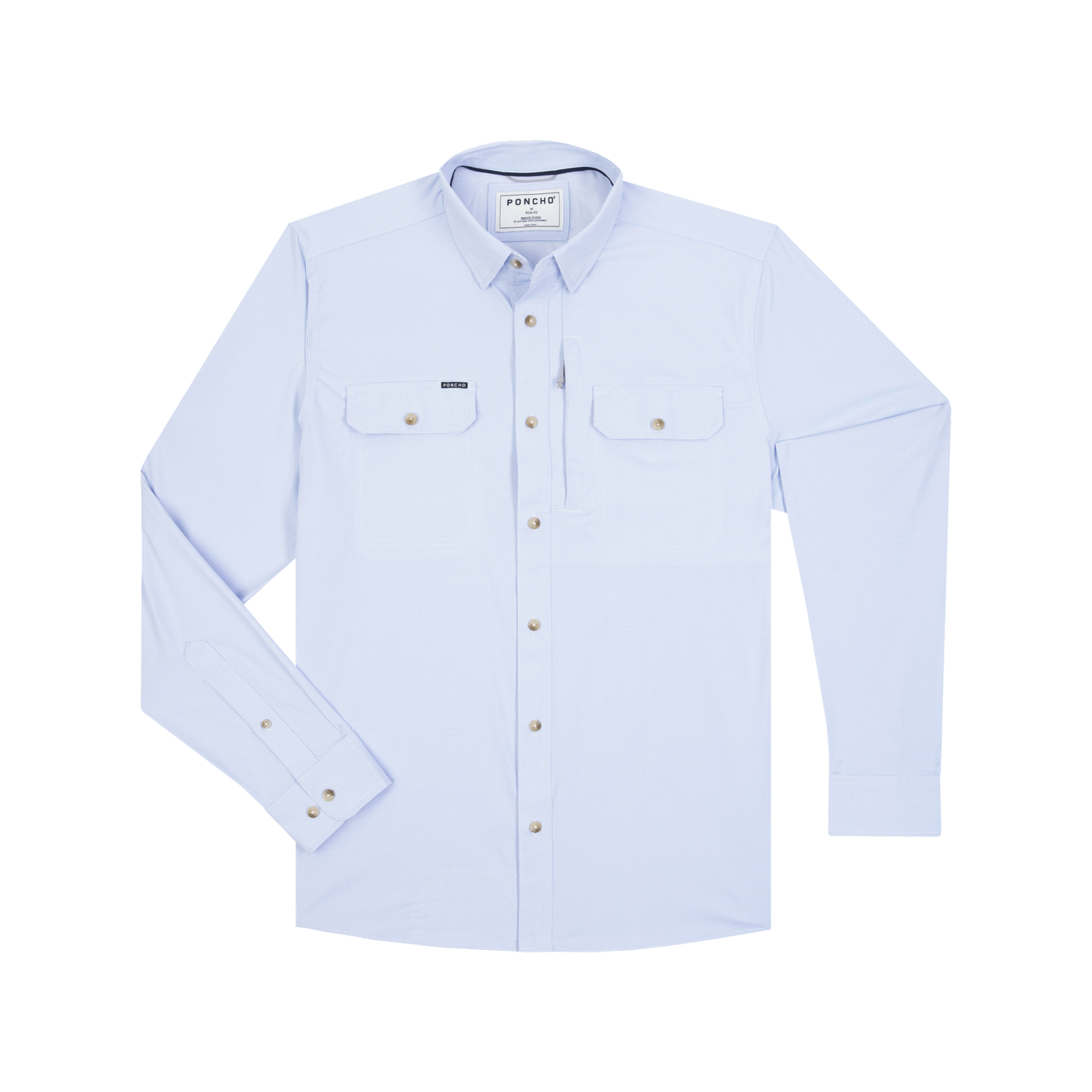 Poncho Outdoors | The Blue Fish | Blue Micro Check