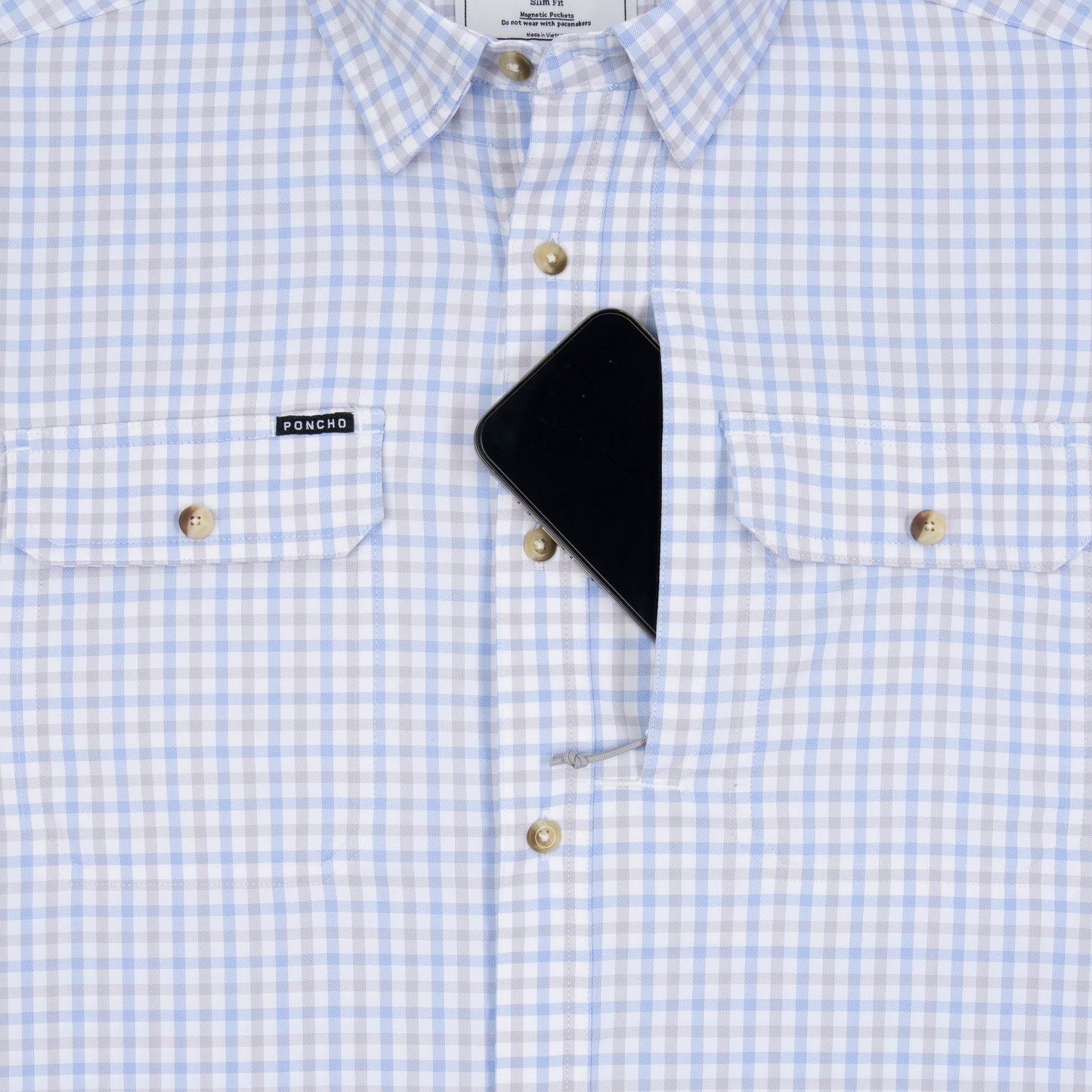 Poncho Outdoors | The Channel Cat | Blue & Grey Plaid