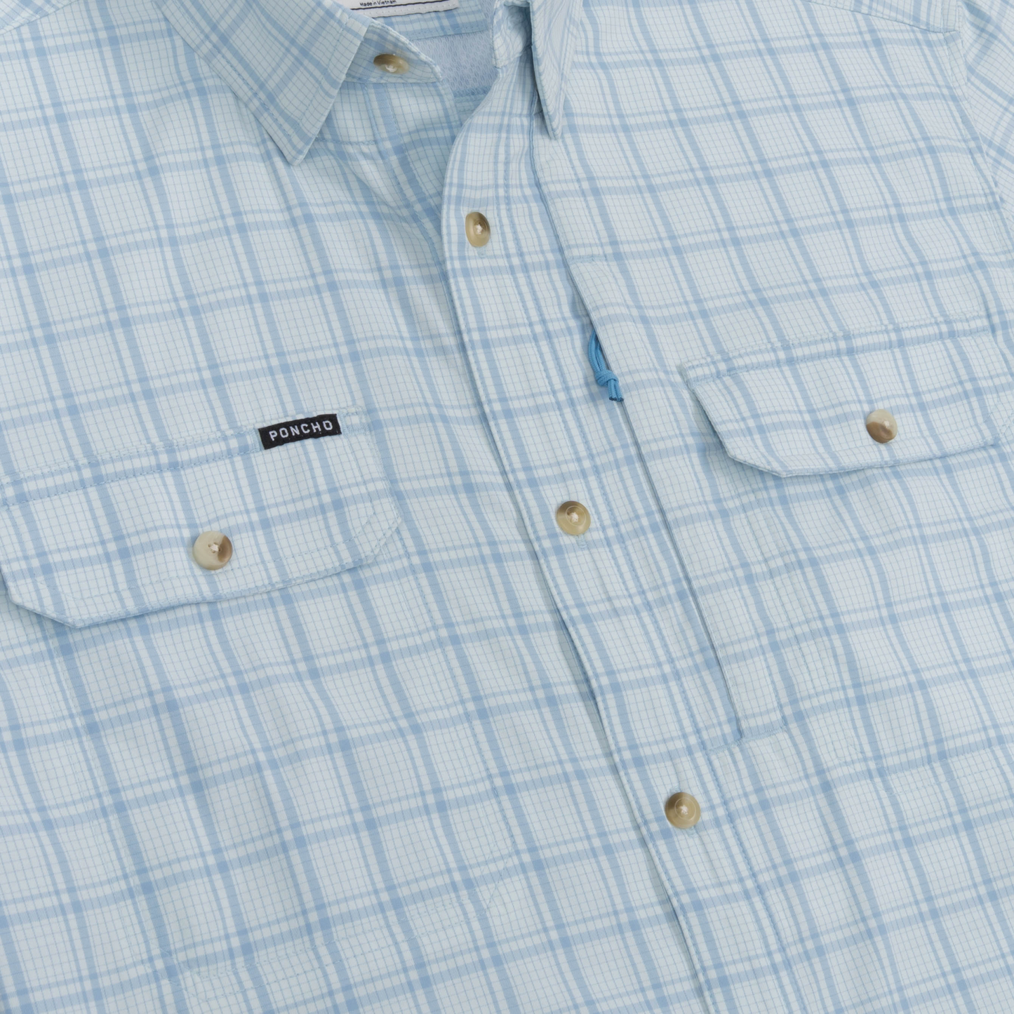 Poncho Outdoors | The Boca Grande | Ocean Blue Check Plaid