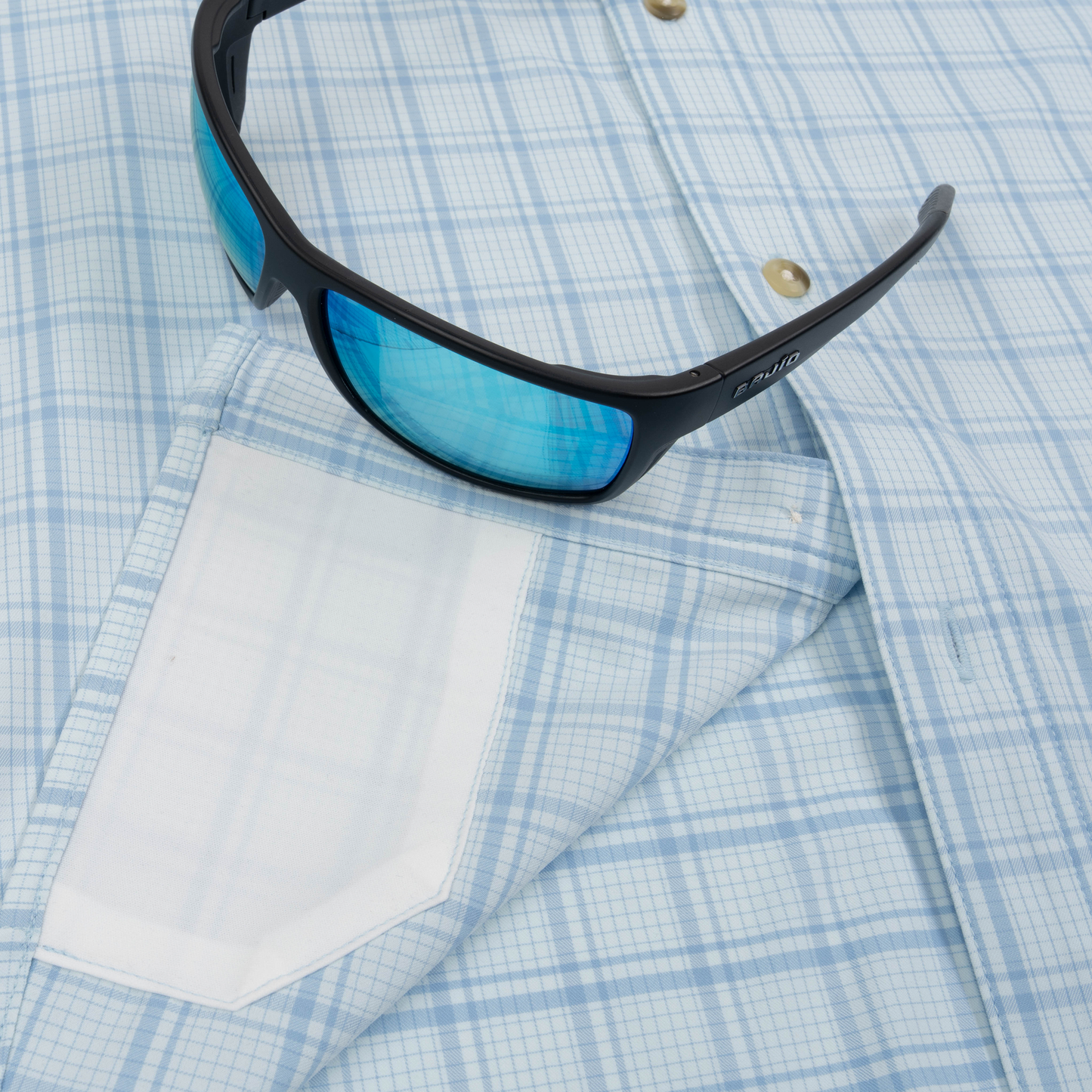 Poncho Outdoors | The Boca Grande | Ocean Blue Check Plaid