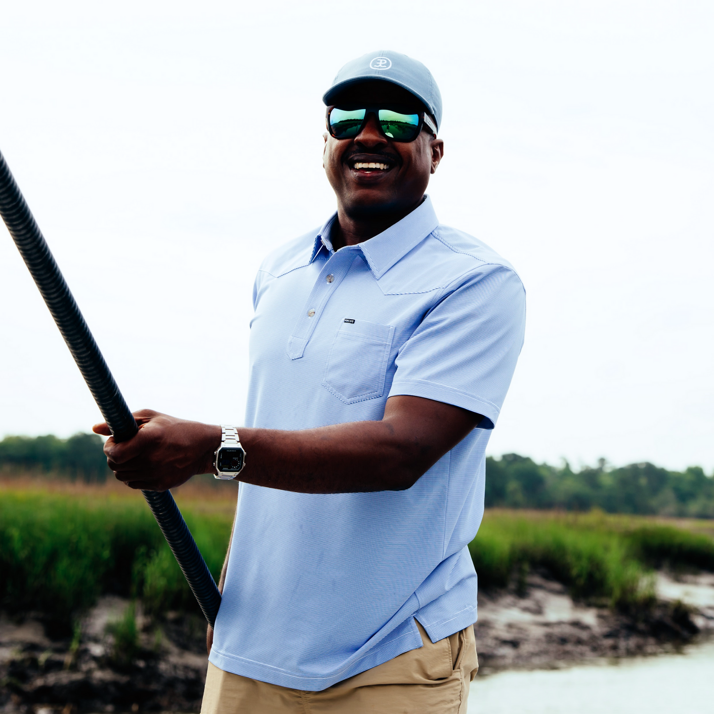 Poncho Outdoors | The Haulover Inlet | True Blue And White Stripe