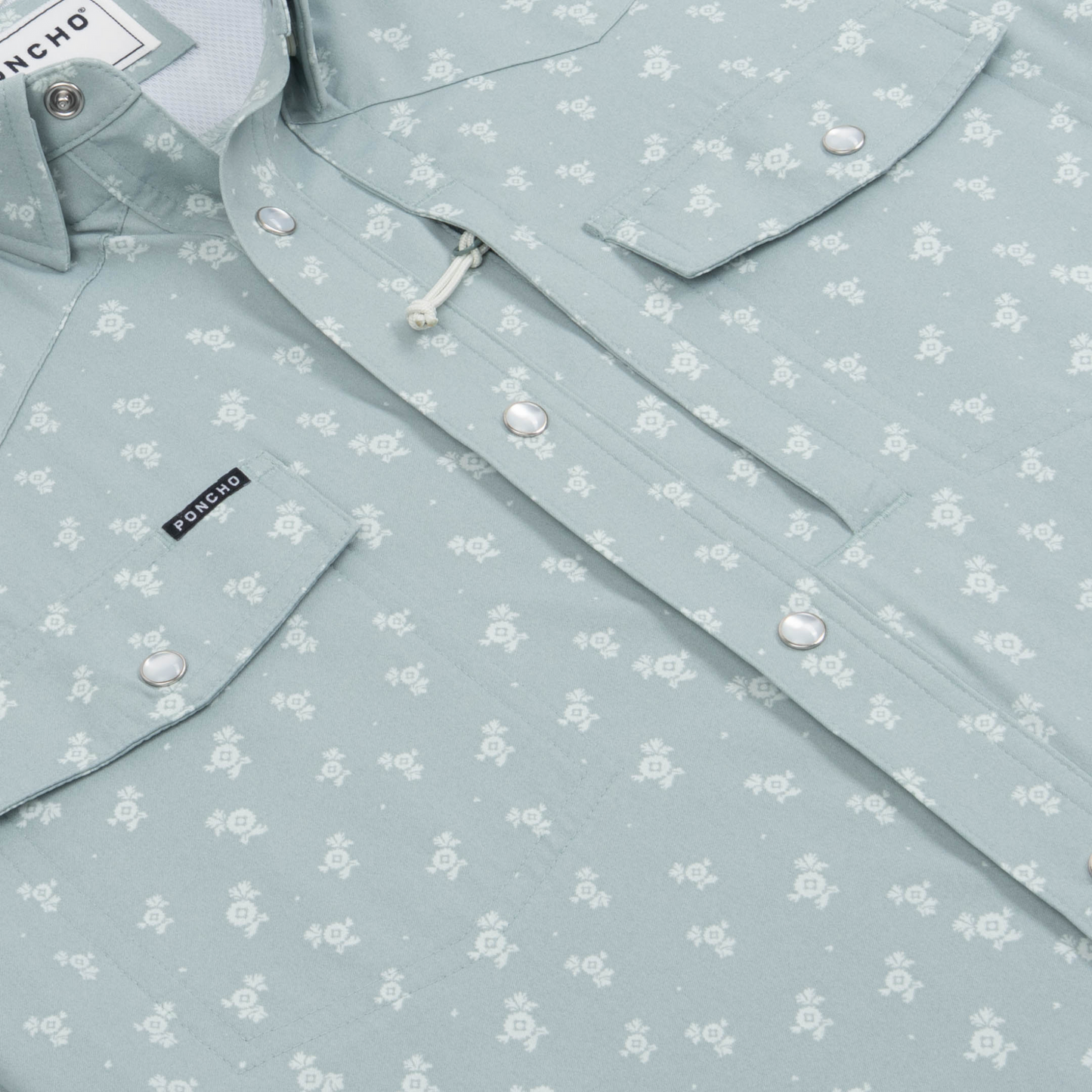 Poncho Outdoors | The St. Helens | Blue Yellowstone Flower Print