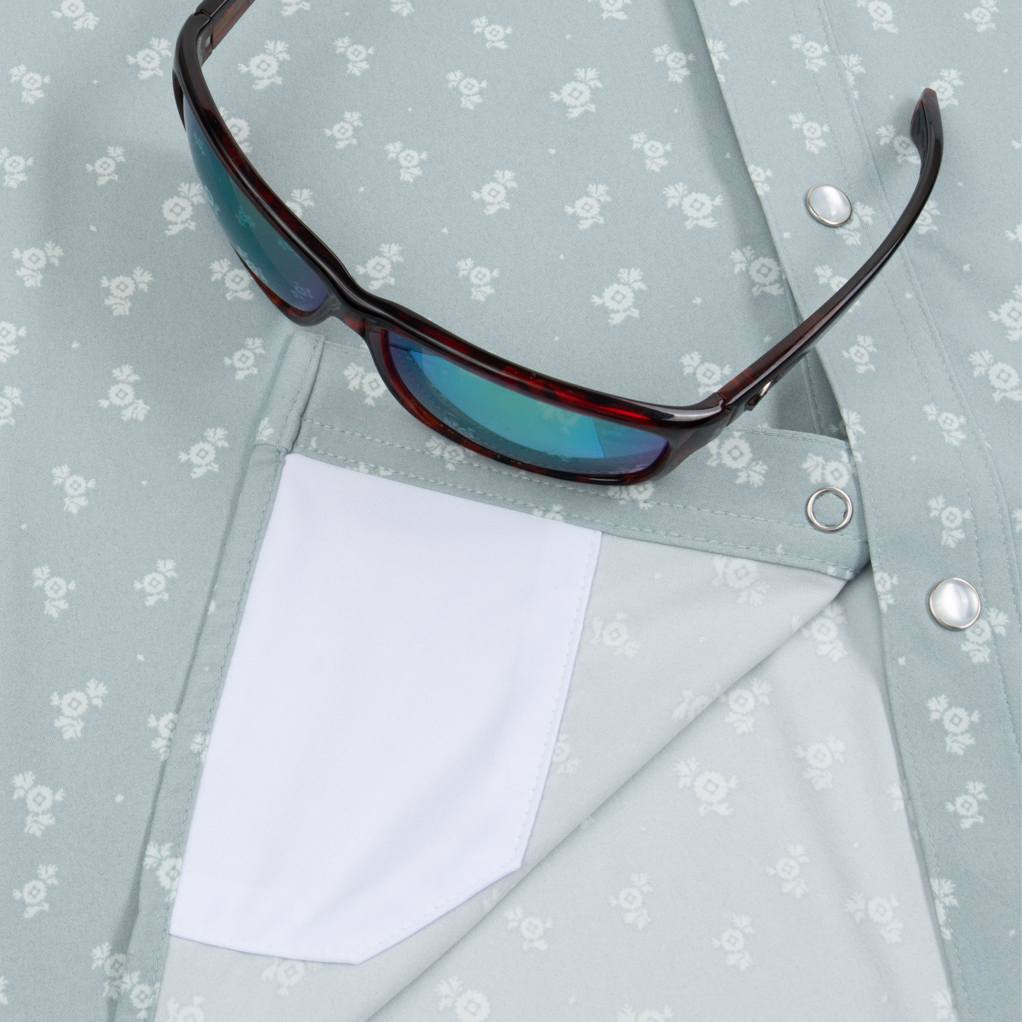 Poncho Outdoors | The St. Helens | Blue Yellowstone Flower Print