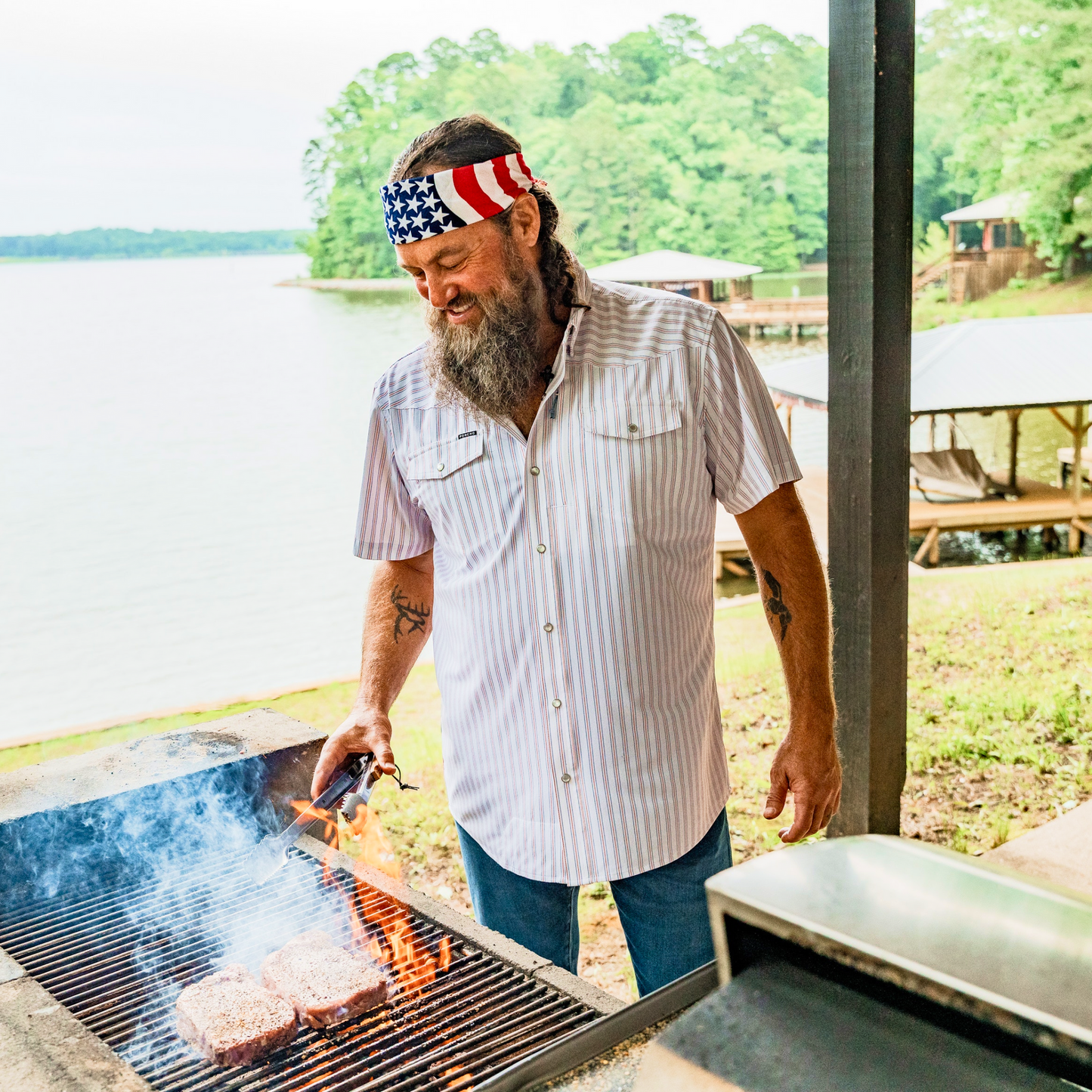 Poncho Outdoors | The Old Glory | Red, White & Blue