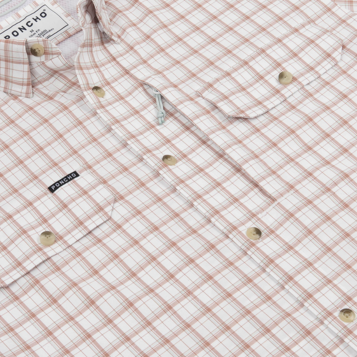 Poncho Outdoors | The Truck Norris | Maroon Aqua White Plaid
