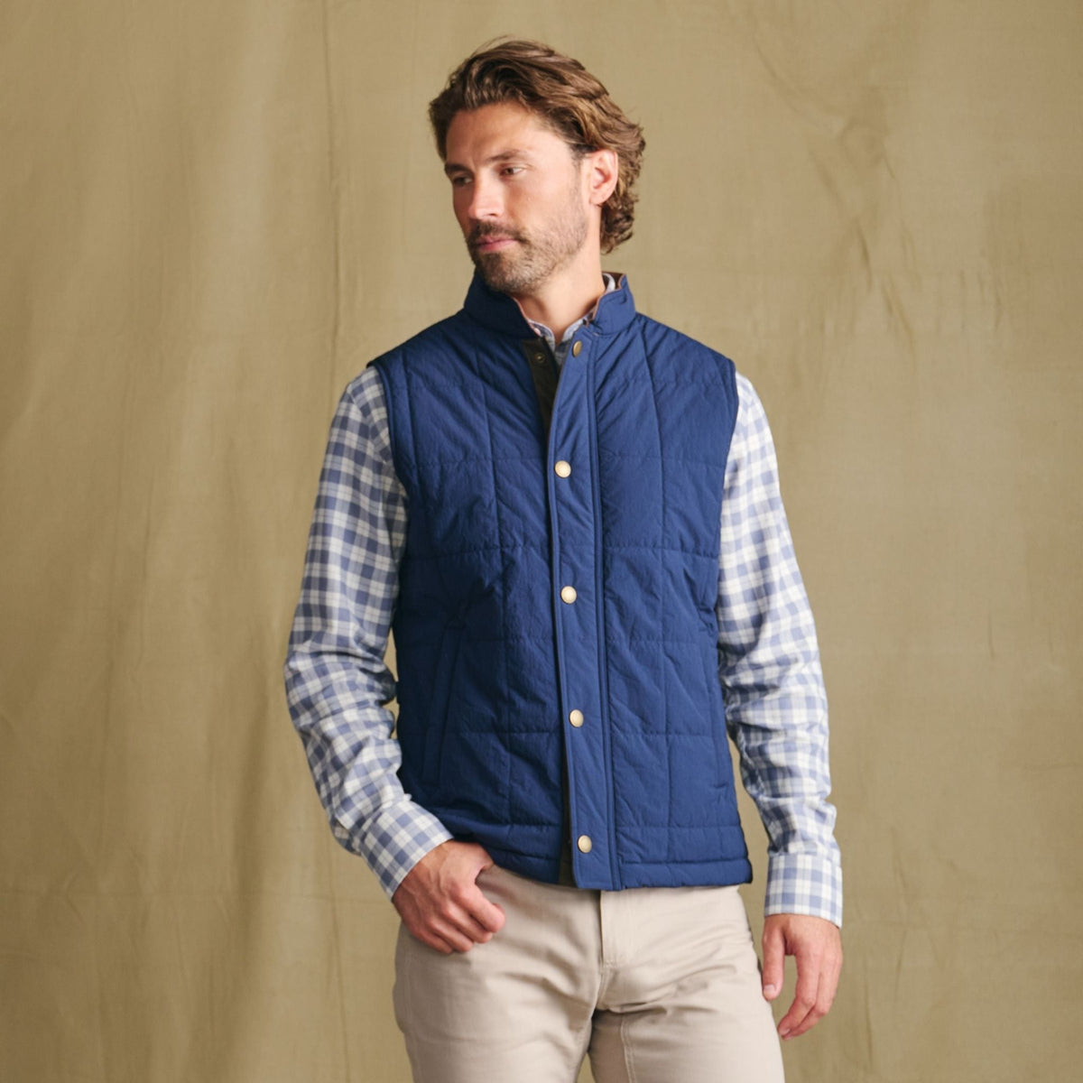 Tom Beckbe | Burgess Quilted Vest | Navy