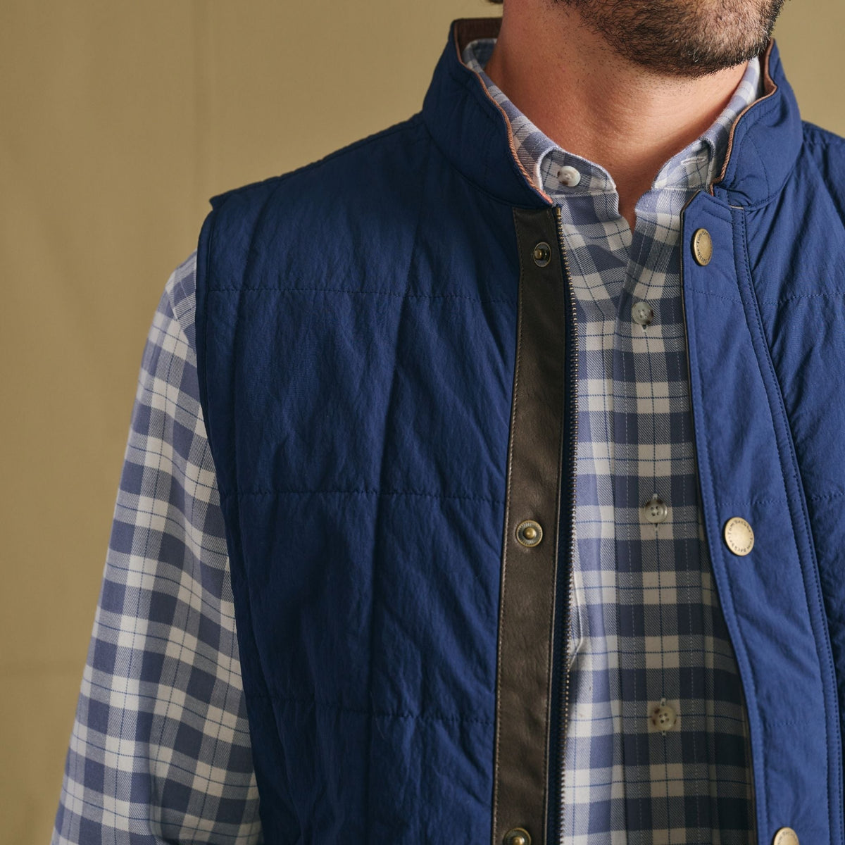 Tom Beckbe | Burgess Quilted Vest | Navy