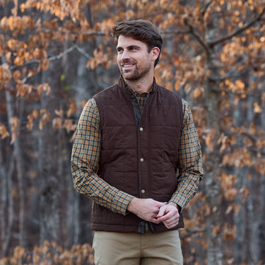 Tom Beckbe Burgess Quilted Vest - Rye Brown