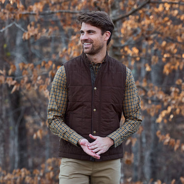 Tom Beckbe Burgess Quilted Vest - Rye Brown