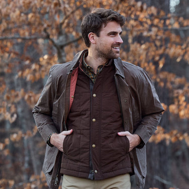 Tom Beckbe Burgess Quilted Vest - Rye Brown