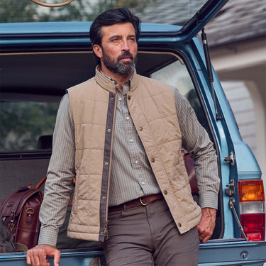 Tom Beckbe Burgess Quilted Vest - Tan