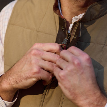 Tom Beckbe Burgess Quilted Vest - Tan