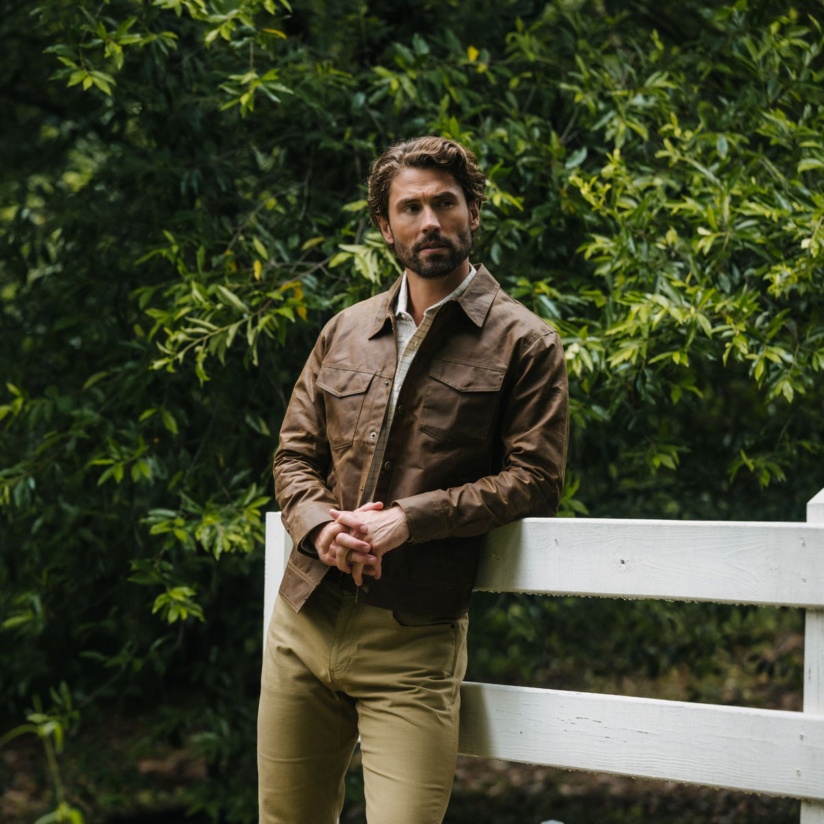 Tom Beckbe | Chatom Waxed Jacket | Field Tan