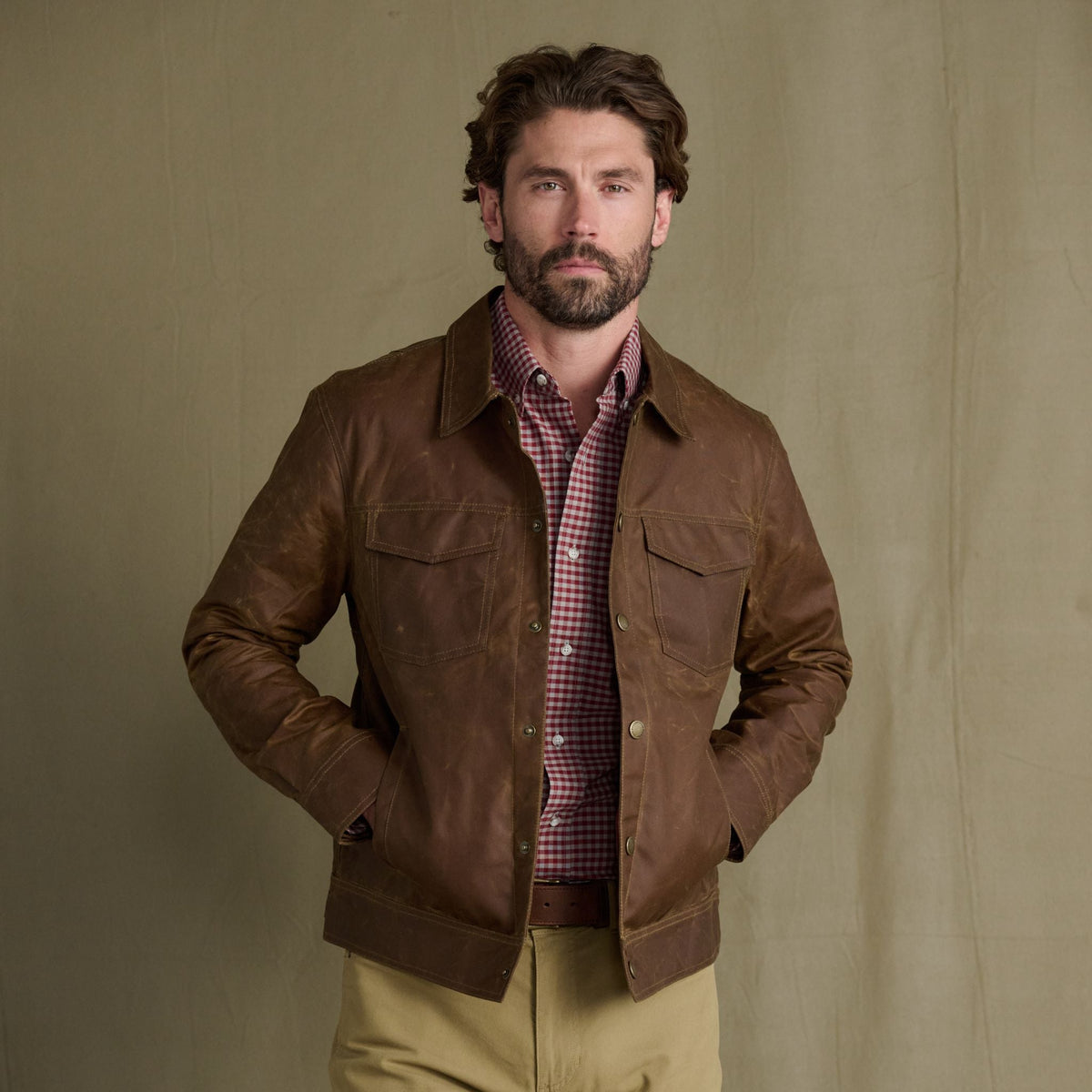 Tom Beckbe | Chatom Waxed Jacket | Field Tan