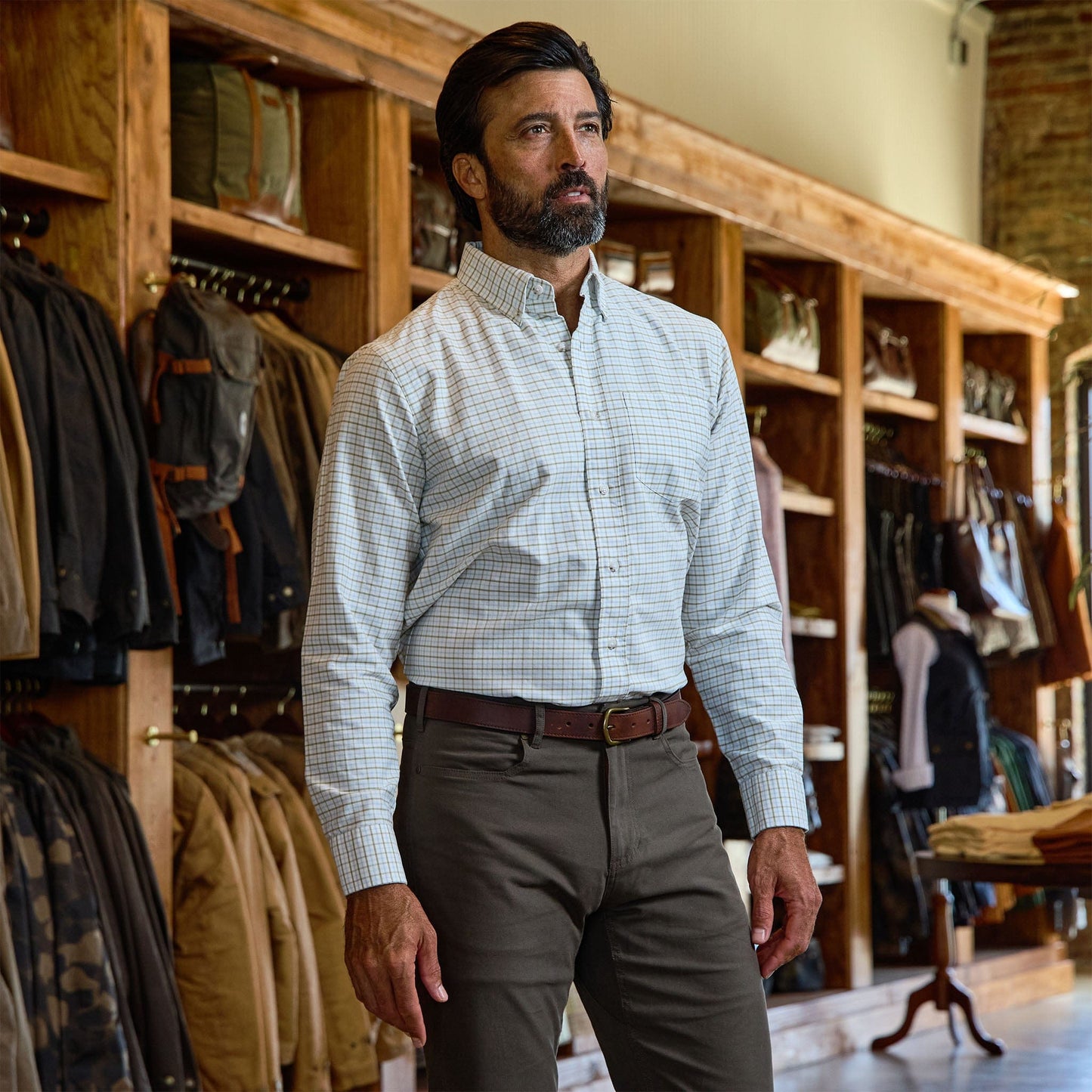 Tom Beckbe Culver Oxford Shirt - Khaki Sky