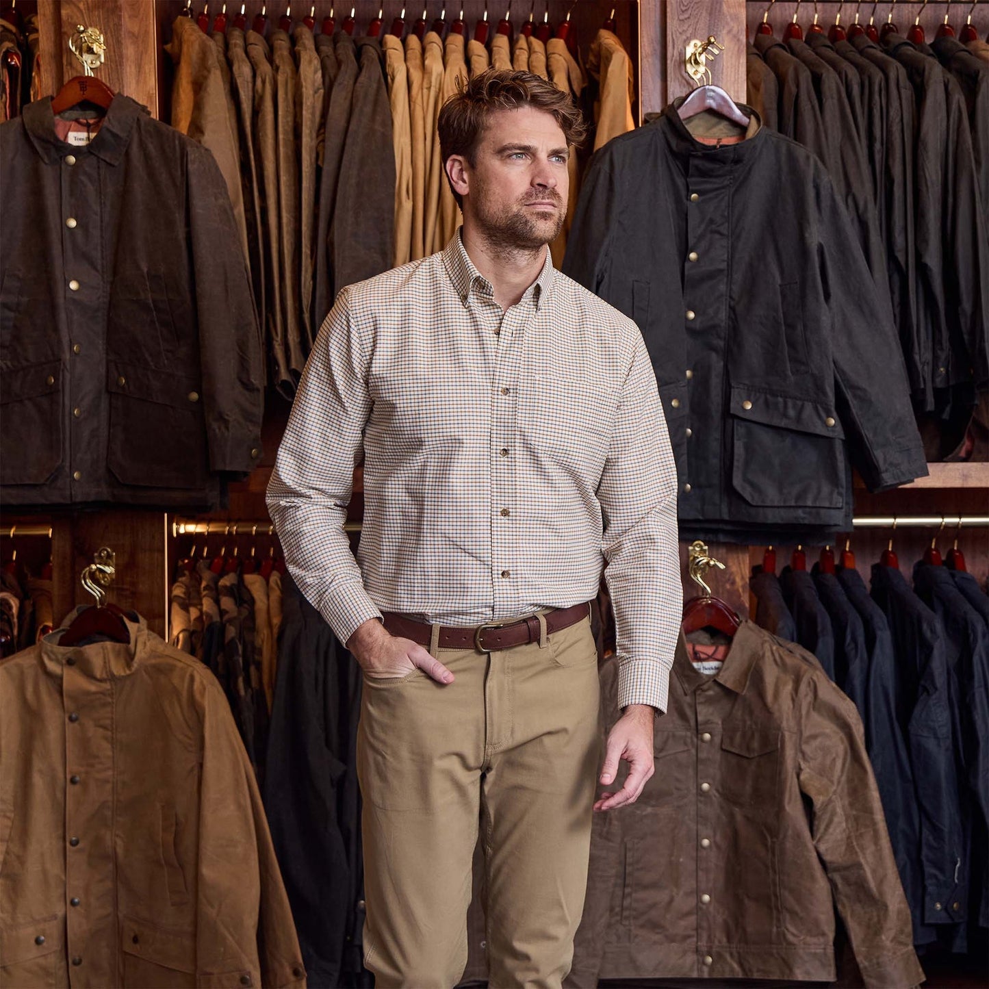 Tom Beckbe Culver Oxford Shirt - Rust Grey