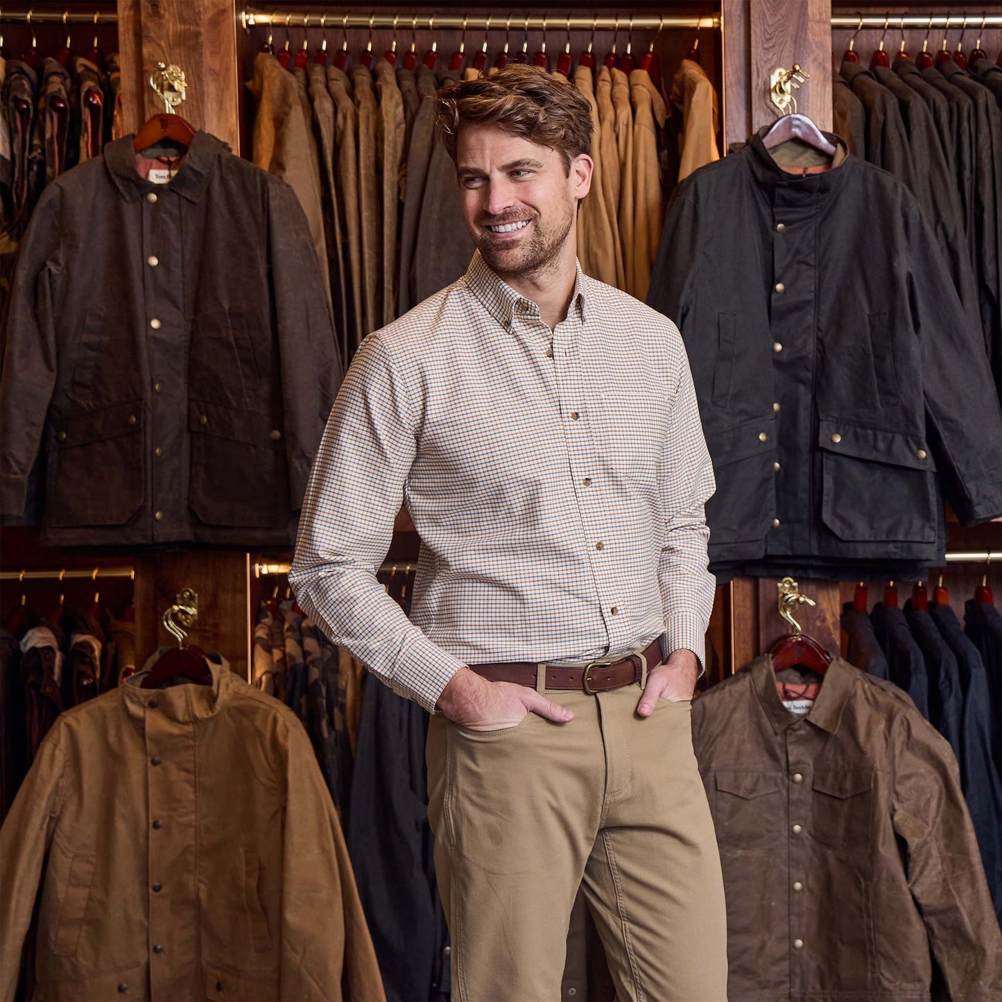 Tom Beckbe Culver Oxford Shirt - Rust Grey