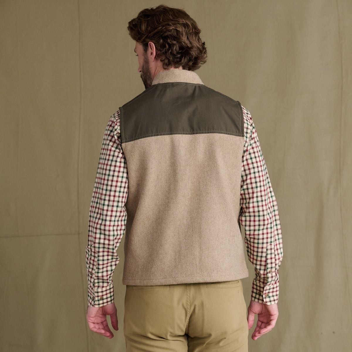 Tom Beckbe | Northwoods Vest | Camel Wetlands Green