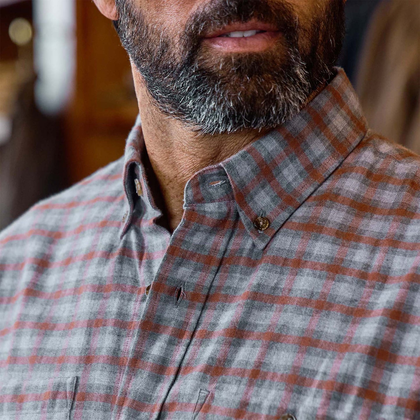 Tom Beckbe Dixon Brushed Cotton Twill Shirt - Grey Oxide