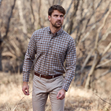 Tom Beckbe Dixon Brushed Cotton Twill Shirt - Grey Oxide
