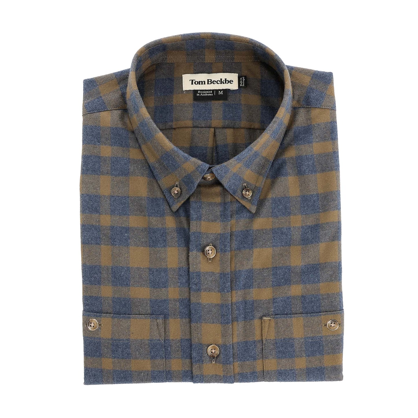 Tom Beckbe Dixon Brushed Cotton Twill Shirt - Blue Grass