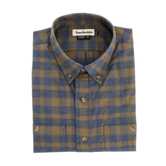 Tom Beckbe Dixon Brushed Cotton Twill Shirt - Blue Grass