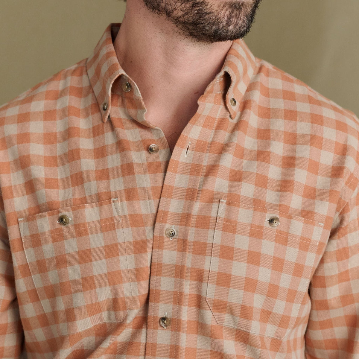 Tom Beckbe | Dixon Brushed Cotton Twill Shirt | Dusk