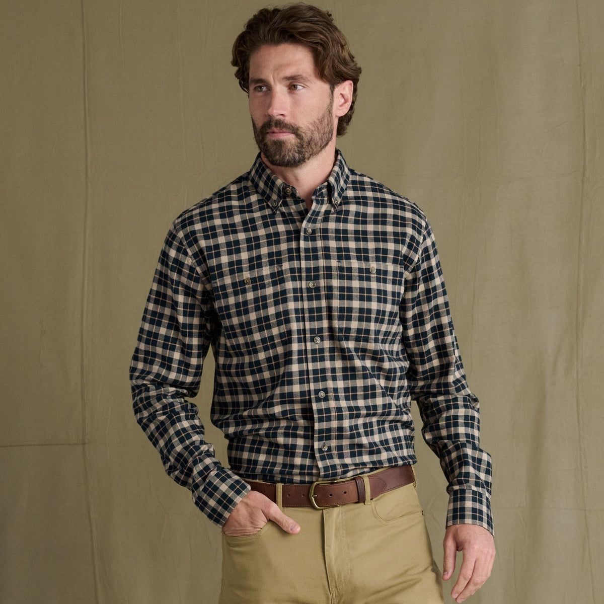Tom Beckbe | Dixon Brushed Cotton Twill Shirt | Hearth