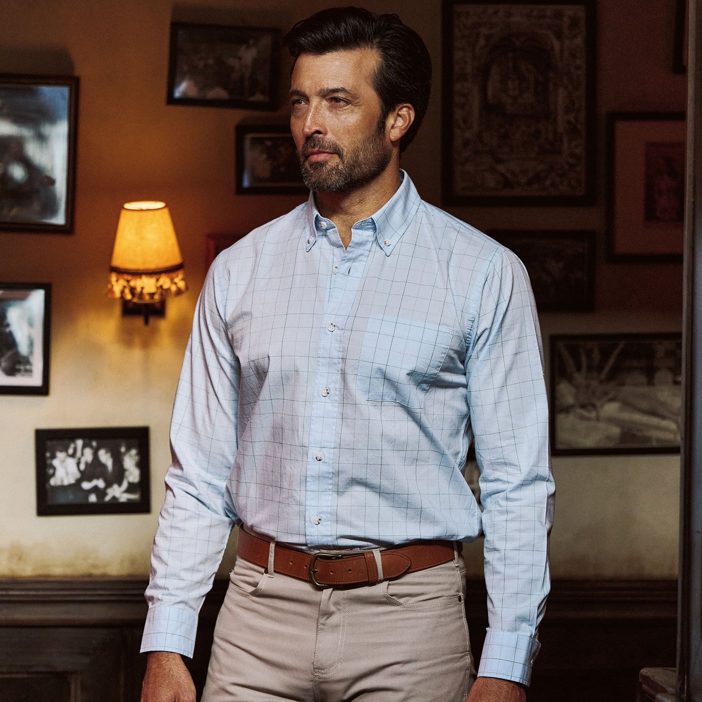 Tom Beckbe Ensley Pinpoint Oxford Shirt - Blue Field