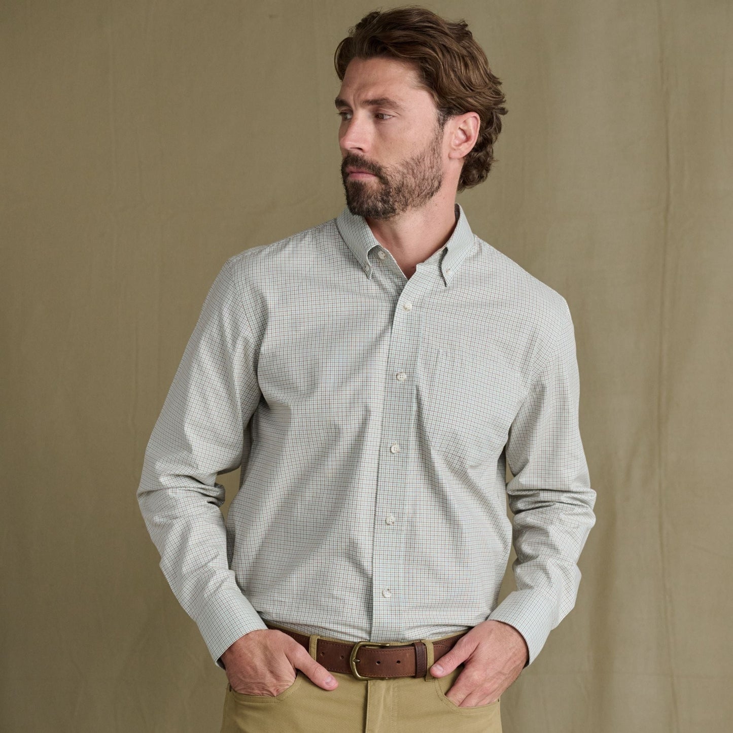 Tom Beckbe | Easley Pinpoint Oxford Shirt | Copper Blue