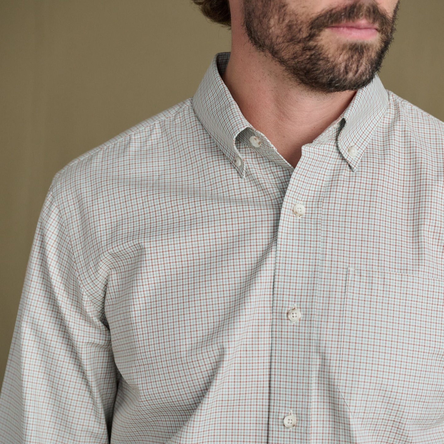 Tom Beckbe | Easley Pinpoint Oxford Shirt | Copper Blue