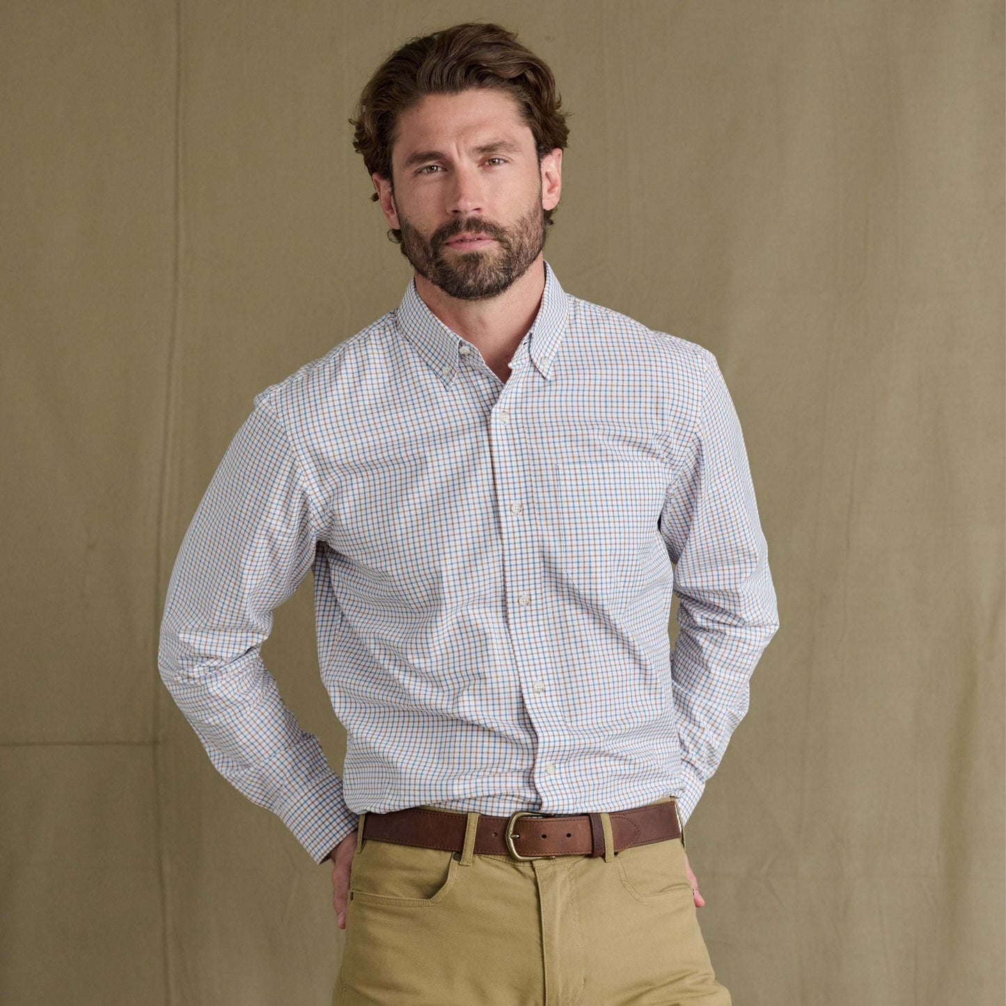 Tom Beckbe | Easley Pinpoint Oxford Shirt | Cornflower