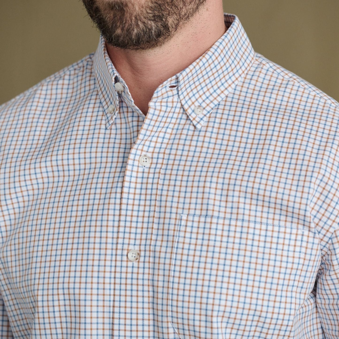 Tom Beckbe | Easley Pinpoint Oxford Shirt | Cornflower
