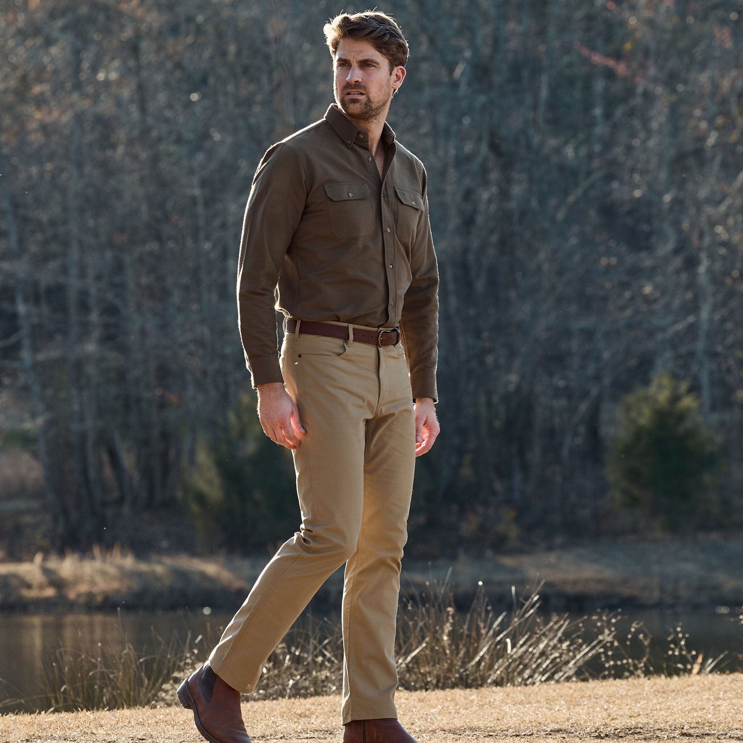 Tom Beckbe Hartwell Moleskin Shirt Shirt - Olive