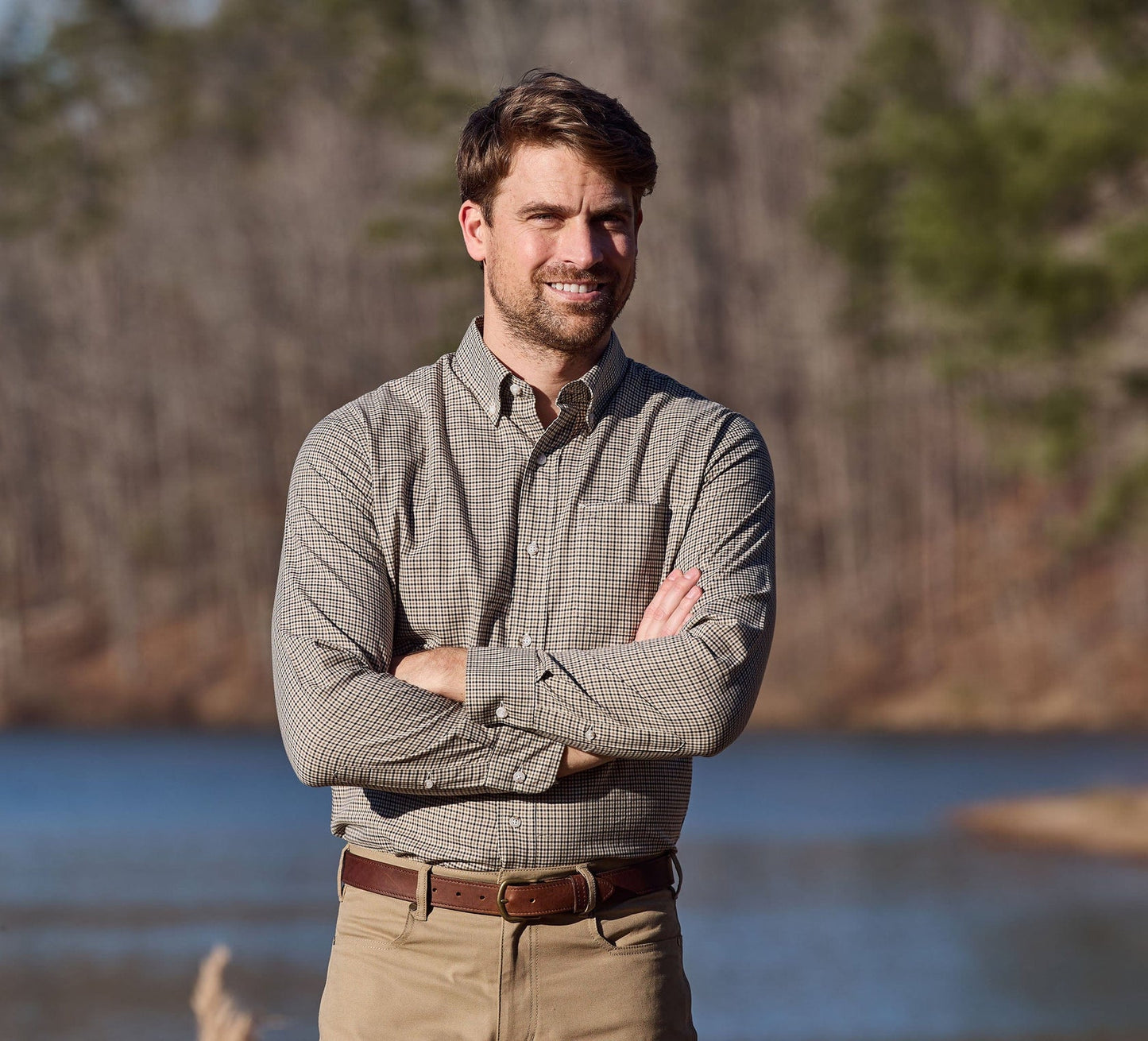 Tom Beckbe Knapp Cotton Twill Shirt - Khaki Brown