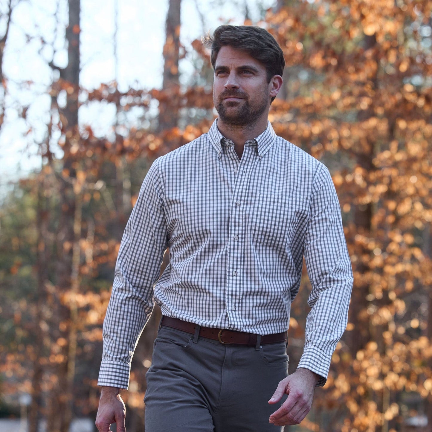 Tom Beckbe Monroe Poplin Shirt - Grey Green