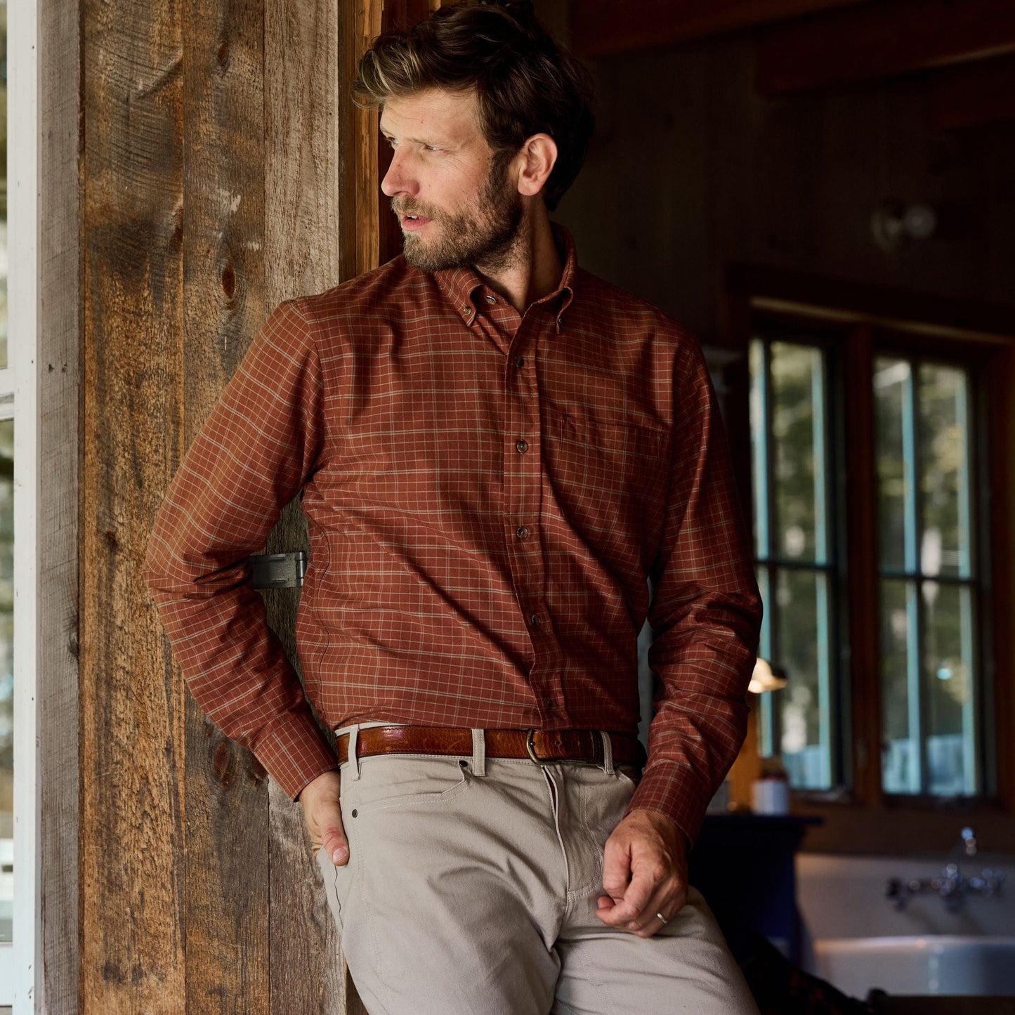 Tom Beckbe Culver Oxford Shirt - Barnwood Red